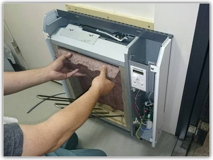 蓄熱暖房器設置工事４